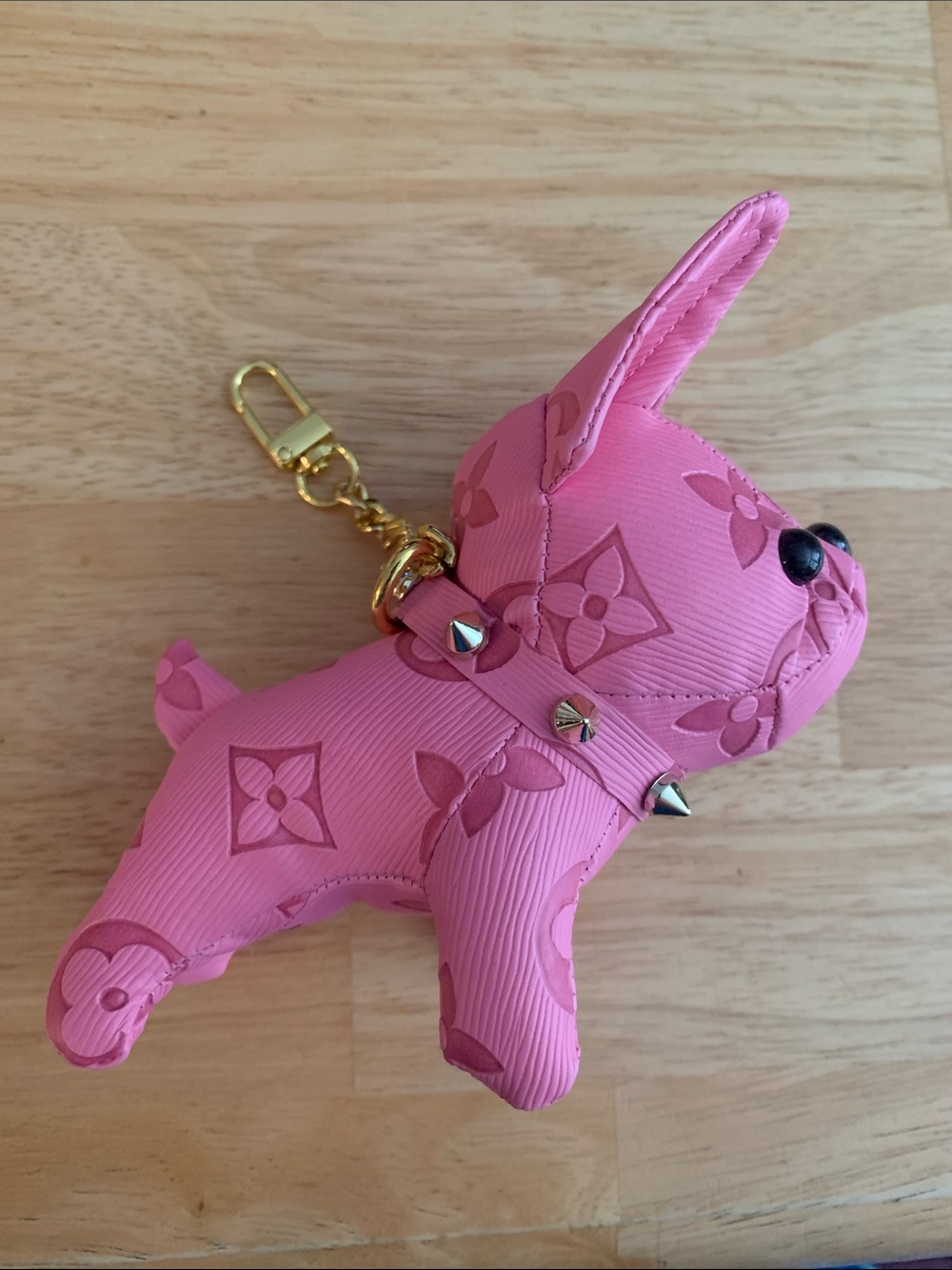 Fashion Pink French Bulldog Bag Charm
